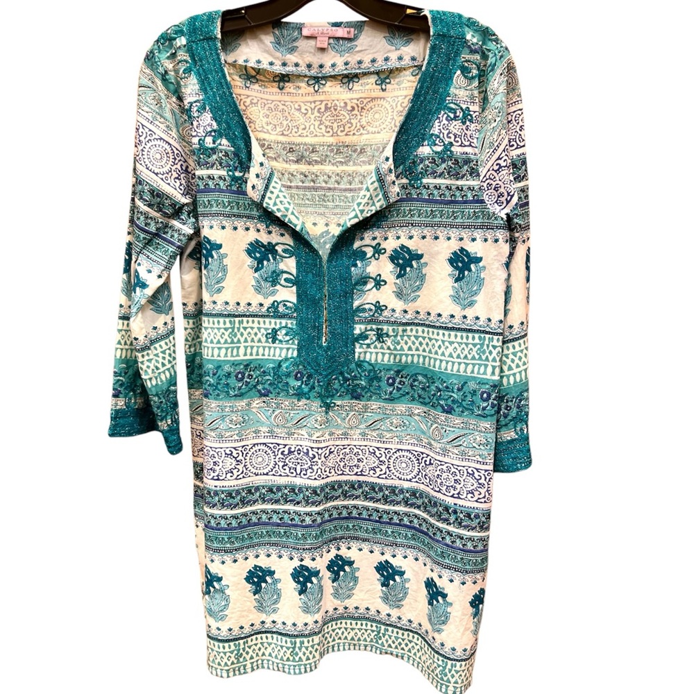 Calypso St. Barth Tunic 100% Cotton Size Medium